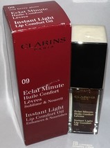 1- Clarins Instant light Lip Comfort Oil #09 RED BERRY GLAM New/RARE See... - $13.89 CAD