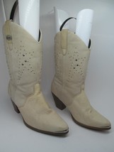 Dingo  Womens Leather Beige With Bling Pointy Toe Cowgirl Boots  Size US 7 M  - £23.30 GBP