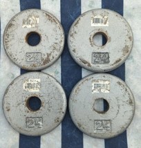 Lot Of 4 X 2 1/2 Barbell Set Standard 1&quot; Hole Weights Plates - £27.15 GBP