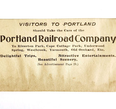 1906 Portland Railroad Company Advertisement Maine Railway Line Train E17E - $19.99