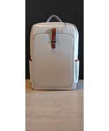 Bromen Vegan Leather women Laptop Backpack Professional Daypack Bag Beig... - $91.29