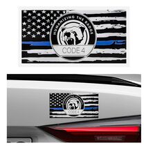 2 calcomanías de bandera de línea azul fina para automóvil Car soporte p... - $7.61