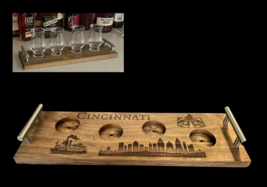 Cincinnati Flight Board Barware Bar Accessories Skylines Gift Bar Decor - $38.99