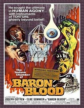 7626.Vintage design Poster.Home room office decor.Baron Blood.Horror movie art - £12.94 GBP+