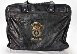 International Brotherhood of Teamsters Local 166 Leather Briefcase Bag - £47.06 GBP