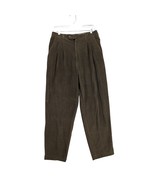 Vtg 90s Westport Women&#39;s 14 Brown Cotton Corduroy High Waist Baggy Leg P... - $28.00