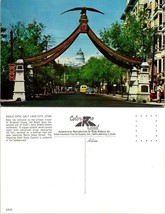 Utah(UT) Salt Lake City Eagle Gate Once Brigham Young Entrance VTG Postcard - £7.51 GBP