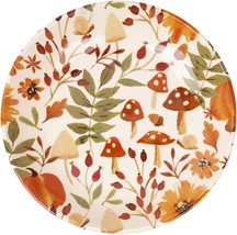 9.5 Inch Mushroom Forest Design Pasta Bowl Set of 6 Made in Portugal - $79.14