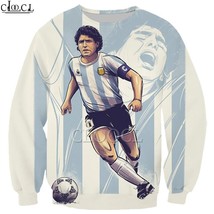 CLOOCL Football Ball  Diego Armando Mana 3D Printed Sweatshirt Cool Stre... - £83.46 GBP