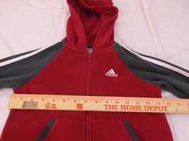 Boys Adidas Red Gray Zip Up 4T Hoodie / New Balance Red Black Zip Up 4T Jacket - £11.64 GBP