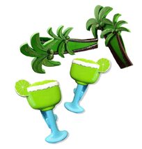 2 Set (4 Ct) Coconut/Lemon Green Cup Beach Towel Clips Jumbo Size for Be... - $294.14 MXN
