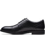 Clarks Un Hugh Cap Black Leather Oxford Size 7 - €118,64 EUR
