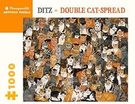 Ditz Double Cat-Spread 1000-Piece Jigsaw Puzzle - £14.76 GBP