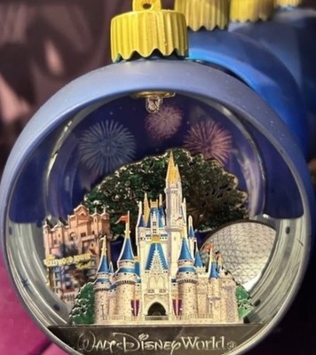 Walt Disney World Parks 4 Park Icon Blue Light Up Ornament NWT Magic Kin... - $53.99