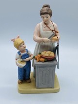 Homco Denim Days figurines Home interiors vintage Helping Mom W/tag 1985 #8821 - £15.78 GBP