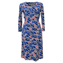 Diane Von Furstenberg Printed Wrap Dress In Viscose Women Blue Size 2 - £110.29 GBP