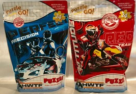 Hot Wheels HWTF 24 Piece Puzzle on the Go - Blue And Red Team NEW Lot of 2 - $9.94