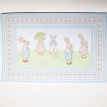 Easter Rug Bunny Parade RG115 Large Brodnax DOLLHOUSE Miniature - £4.98 GBP