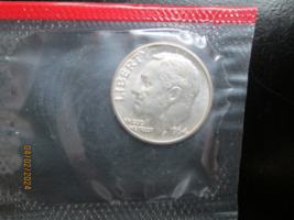 1964-D Roosevelt Dime BU from Mint Set in Original Mint Cello - $3.55