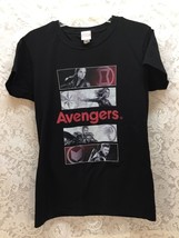 Marvel Avengers Women&#39;s Black FITTED Graphic T-shirt - £14.58 GBP