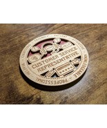 Brand New Hardwood Medal Ornament Coaster - Customer Service Representative - $27.24 CAD