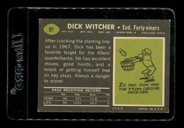 Vintage Football Card 1969 Topps Football Dick Witcher San Francisco 49ers #91 - £3.93 GBP