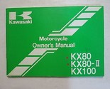 1991 Kawasaki KX80-II KX100 Moto Owner&#39;s Manuale Kawasaki Om OEM Usato - £7.97 GBP