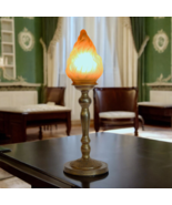 Art Deco Lamp Table Brass Lamp Light Flame - $317.64