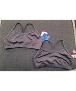 Lot Of 2 Grey Motionwear Sports Bra Stretch Dance Size XL - $22.77
