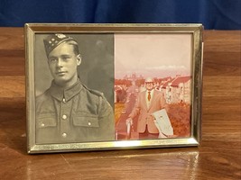 Vintage Embossed Gold Tone Metal 3.5”x 5” Picture Frame  Single Picture - £6.16 GBP