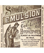 1886 Scott&#39;s Emulsion Cod Liver Oil Advertisement Victorian Quack Medici... - €25,86 EUR