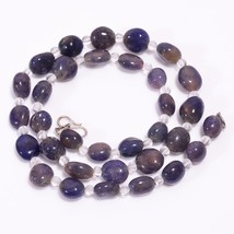 Natürlich Blau Aventurin Kristall Edelstein Perlen Halskette 3-12 MM 18 &quot; - £8.49 GBP