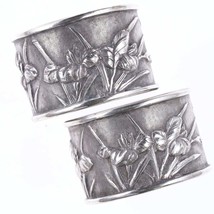 2 Antique Chinese Silver repousse napkin rings - £359.51 GBP