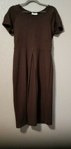 Calvin Klein Pleat Dress Black Knee Length Short Sleeve size 6 - $15.83