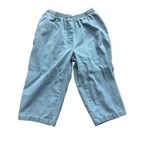 Woman Within Womens Capri Pants Classic Fit Size 16WP Denim Blue - €11,76 EUR