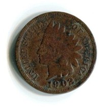 1902 Indian Head Penny United States Small Cent Antique Circulated Coin 03711 - £4.17 GBP