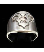 Sterling silver ring Aries Zodiac Ram symbol Horoscope astrology high po... - £54.81 GBP