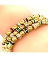 Charles Krypell 18k Yellow Gold Gemstone Station Bracelet Matching Set A... - €10.304,85 EUR