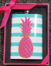 DEI Brand ~ Stainless Steel ~ Pineapple ~ 8 Oz Flask ~  6&quot; x 3.75&quot; x 1&quot; - £11.92 GBP