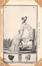 French Fashion Costume Parisien~Histoire Du Costume~Le COQUET-COLIMAÇON Postcard - £6.86 GBP