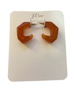  J. Crew Made-in-Italy dimensional hoop earrings burnished sand new with... - $32.48 CAD