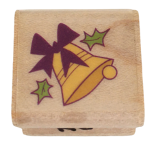 Inkadinkado Rubber Stamp Christmas Bell with Bow Holidays Card Making Small - £3.17 GBP