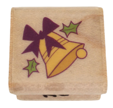 Inkadinkado Rubber Stamp Christmas Bell with Bow Holidays Card Making Small - £3.18 GBP