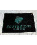 South Ridge Golf Club Golf Bag Towel 100% Cotton Black &amp; Green  - £16.74 GBP