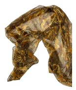 Vintage Animal Print Scarf NEW Long Sheet Leopard Cheetah Gold Tan Brown... - $35.69