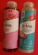 4PACK ST. IVES COCONUT WATER &amp; ORCHID HYDRATING &amp; ROSE WATER BODY WASH 1... - £29.59 GBP