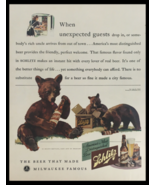 1941 Schlitz America&#39;s Most Distinguished Beer Vintage Print Ad - £11.16 GBP