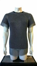 ALUMINIUM CHAIN MAIL SHIRT BUTTED CHAINMAIL HAUBERGEON MEDIEVAL  X-Mas Gift - $151.36