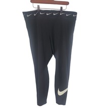 Nike Athletic Leggings 2x Womens Plus Size High Rise Skinny Leg White Logo - £15.98 GBP