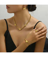 Earrings Necklace Bracelet Ring Jewelry Set - $21.14